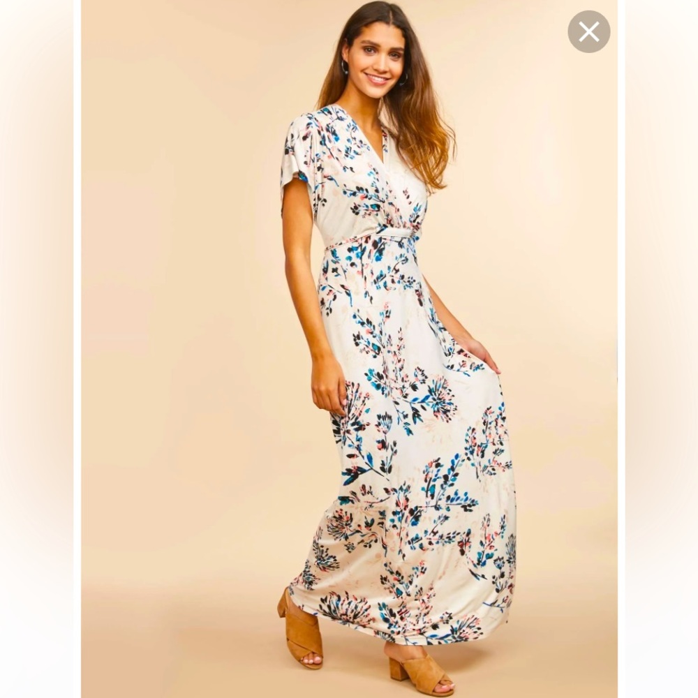 Maternity and Nursing Floral Maxi Dress - Small - Motherhood Maternity brand